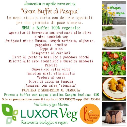 menu pranzo di pasqua vegana