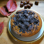 torta di castagne, pere e cioccolato