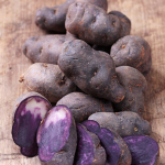 Colori bianco e viola di frutta e verdura